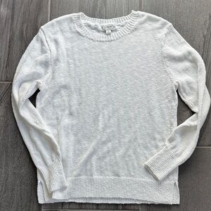 J. Crew Classic White Knit Sweater